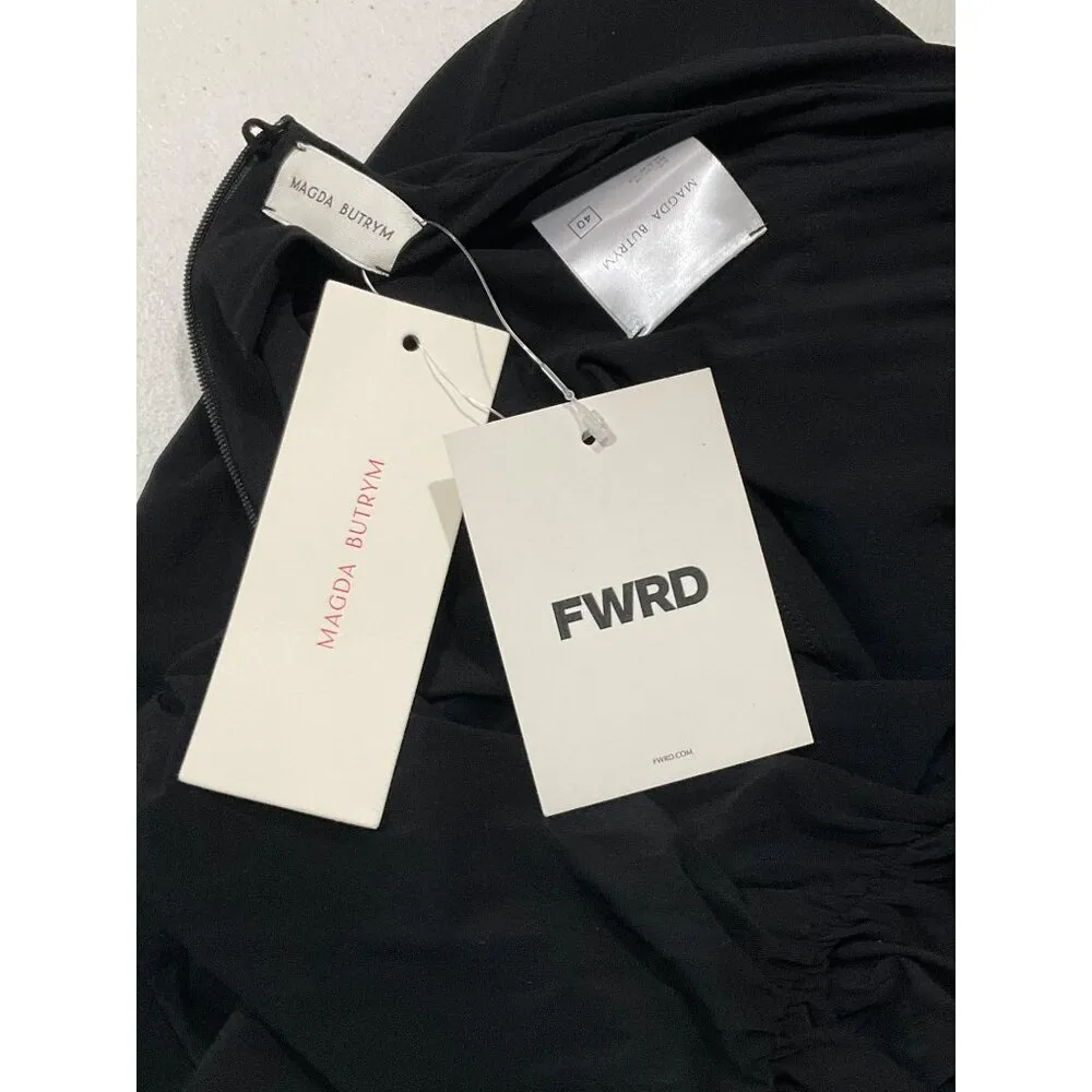 Magda Butrym Plunge Dress in Black 40 New Womens Long Maxi Backless Gown Size undefined - Image 9