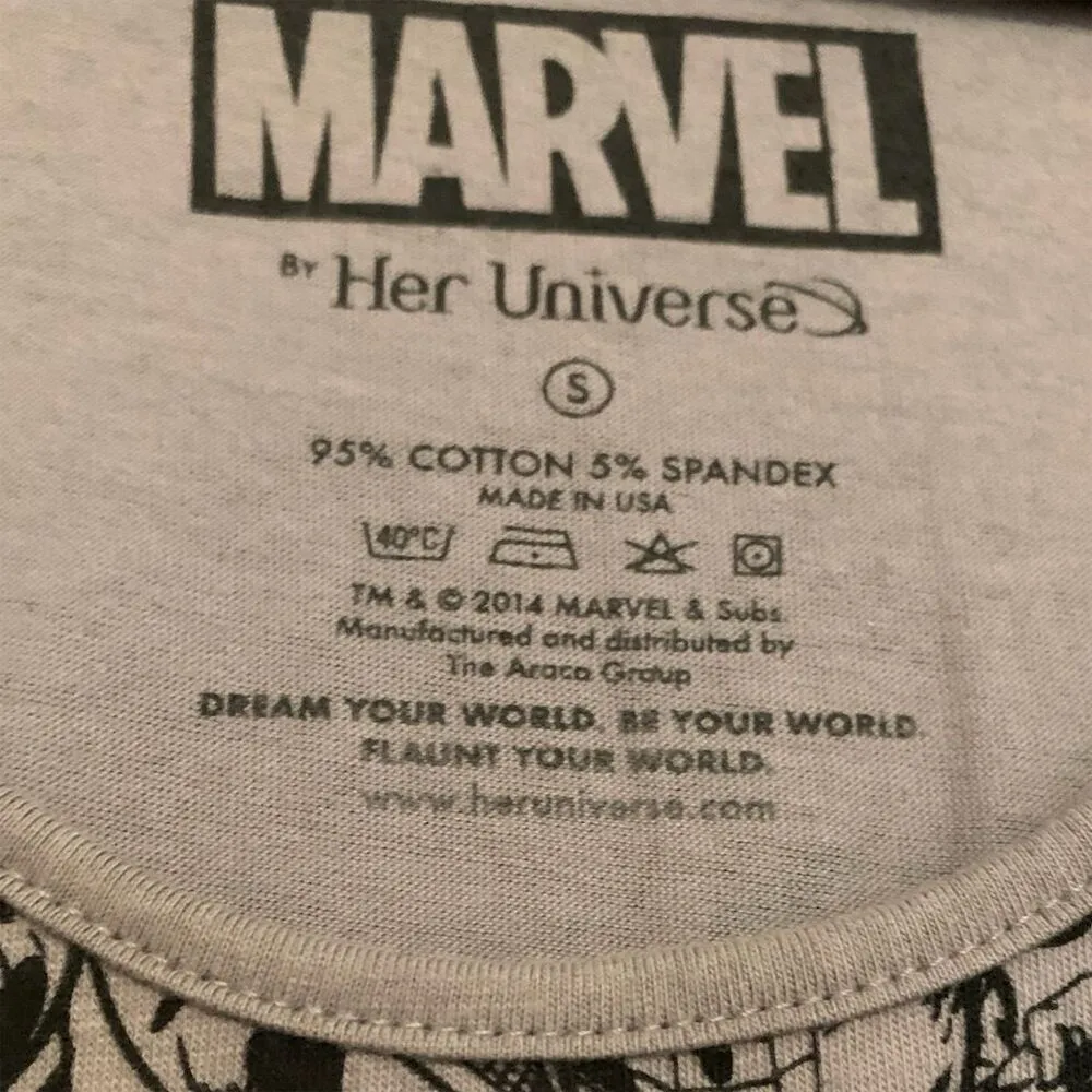 Her Universe S Fit & Flare Mini Dress Avengers Captain America Iron Man - Image 10