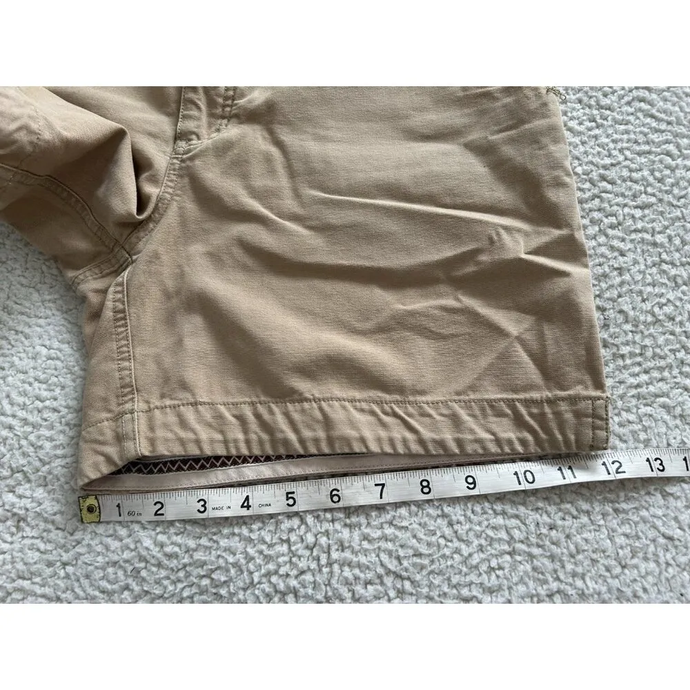 Sportif USA Womens Shorts 100% Organic Cotton Mid Rise Tan/Beige Size 8 Tan - Image 13