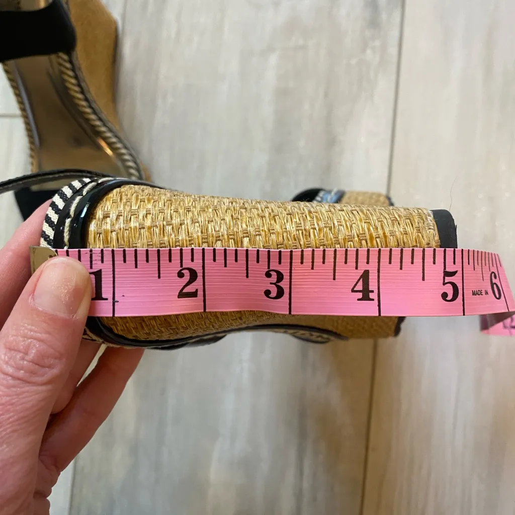 Charles by Charles David Straw Woven Wedges with Black Straps, women’s 10 - Image 13