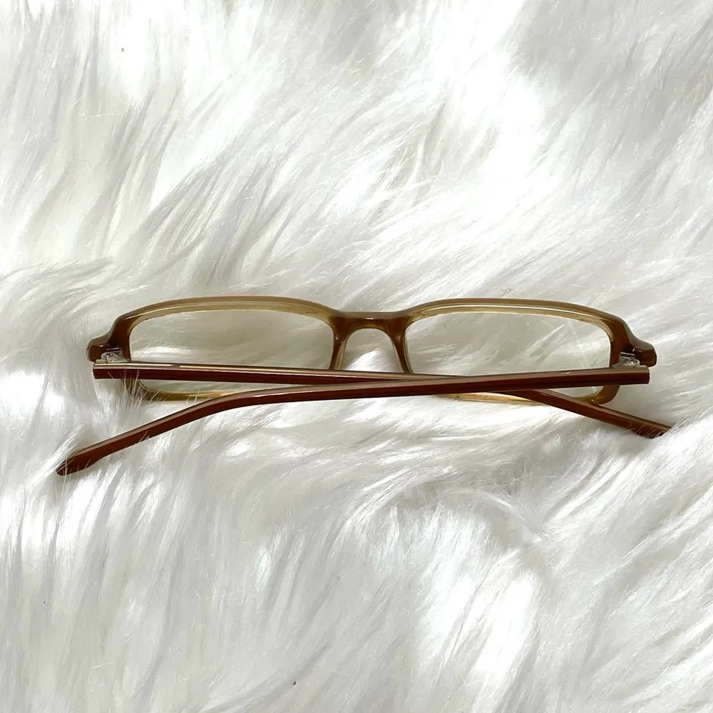 Eyeglasses Brown Rectangular Vintage - Image 7