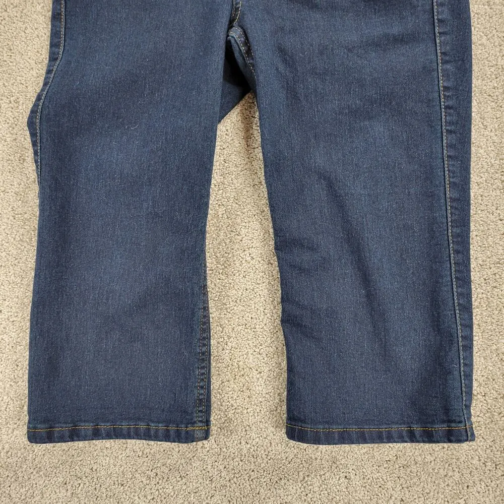 Rafaella Womens Weekend Jean 6 Blue Dark Wash Mid Rise Straight Leg Stretch - Image 5