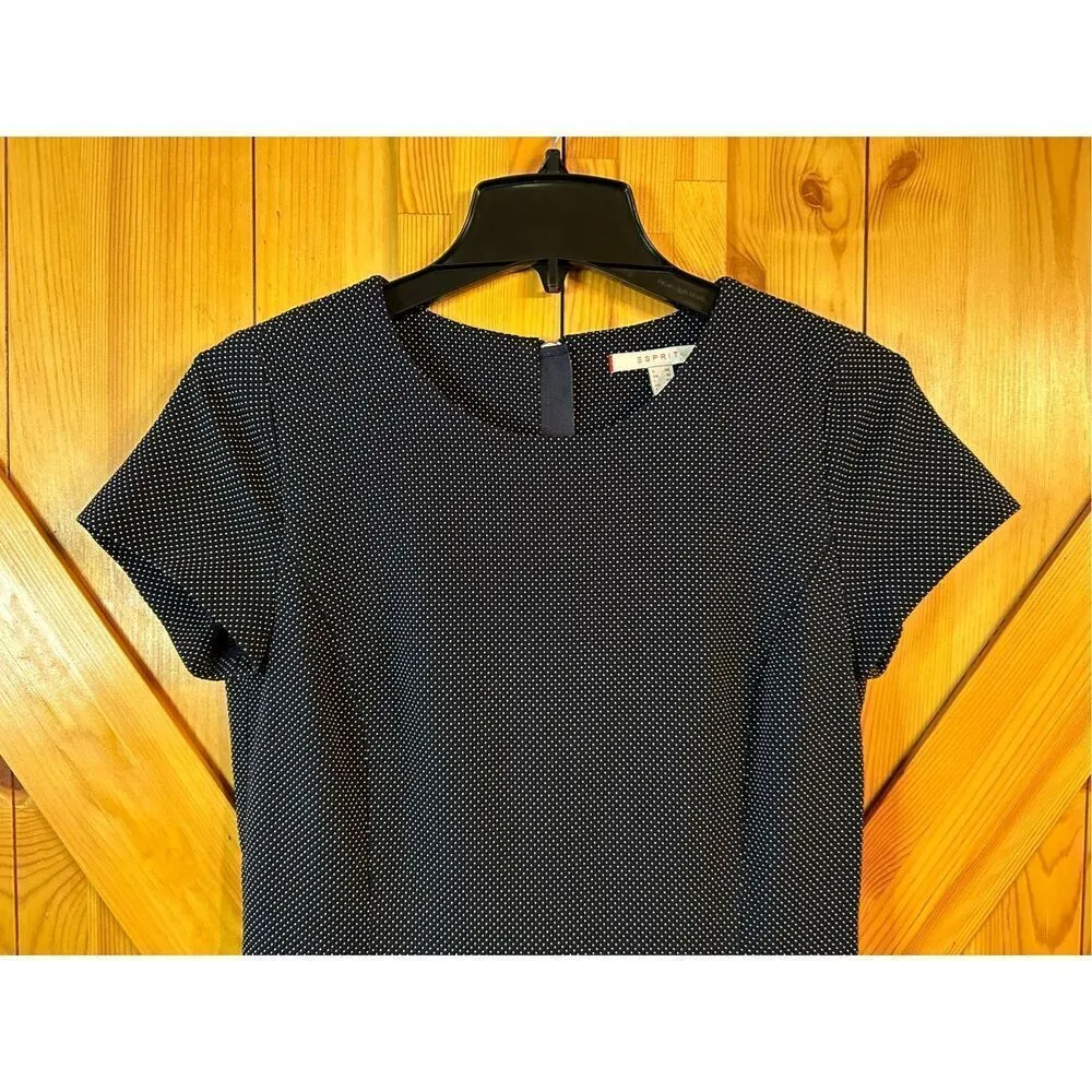 Esprit Womens Polkadot Polyester Blend Fit & Flare Dress Size 6 (4870) - Image 3