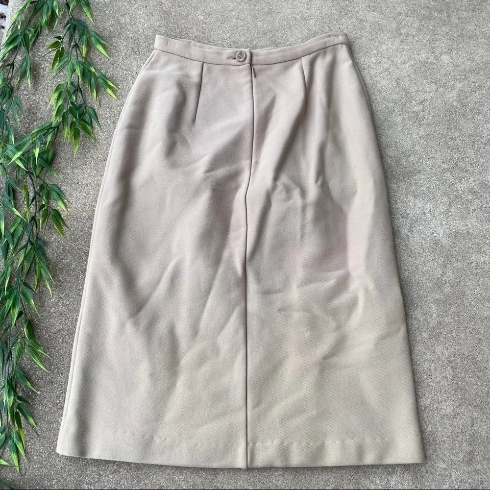 Dolce & Gabbana Pencil Skirt Womens 2 Beige Camel Career - Image 3
