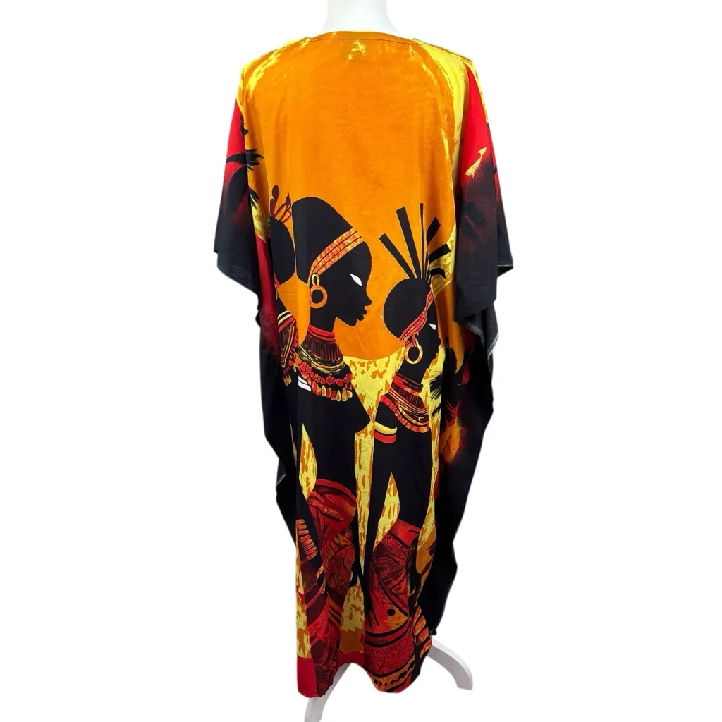 African/tribal kaftan, Free Size, colorful, ethnic, boxy cut, flowy, casual Multiple - Image 8