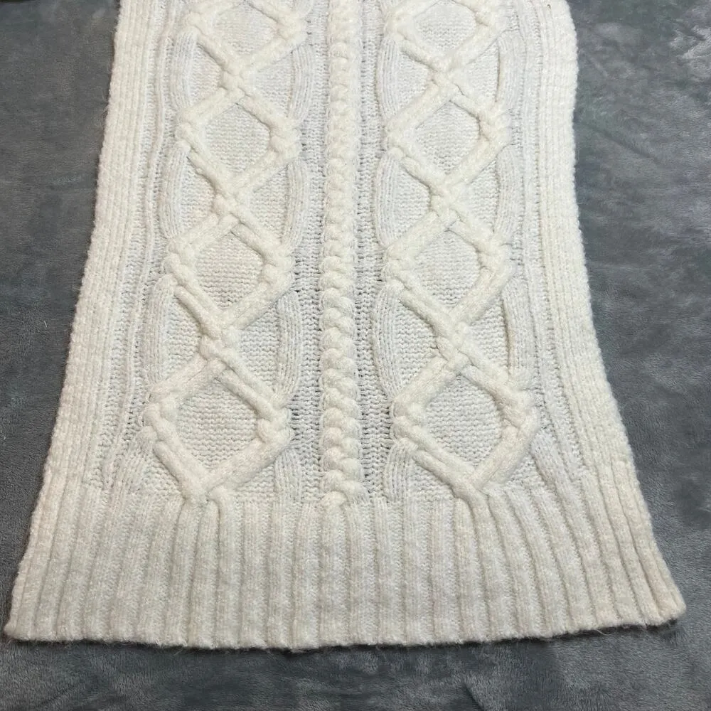 J. Crew Chunky Cable Knit Scarf Cozy Boho Cottagecore Outerwear Layers Winter - Image 2