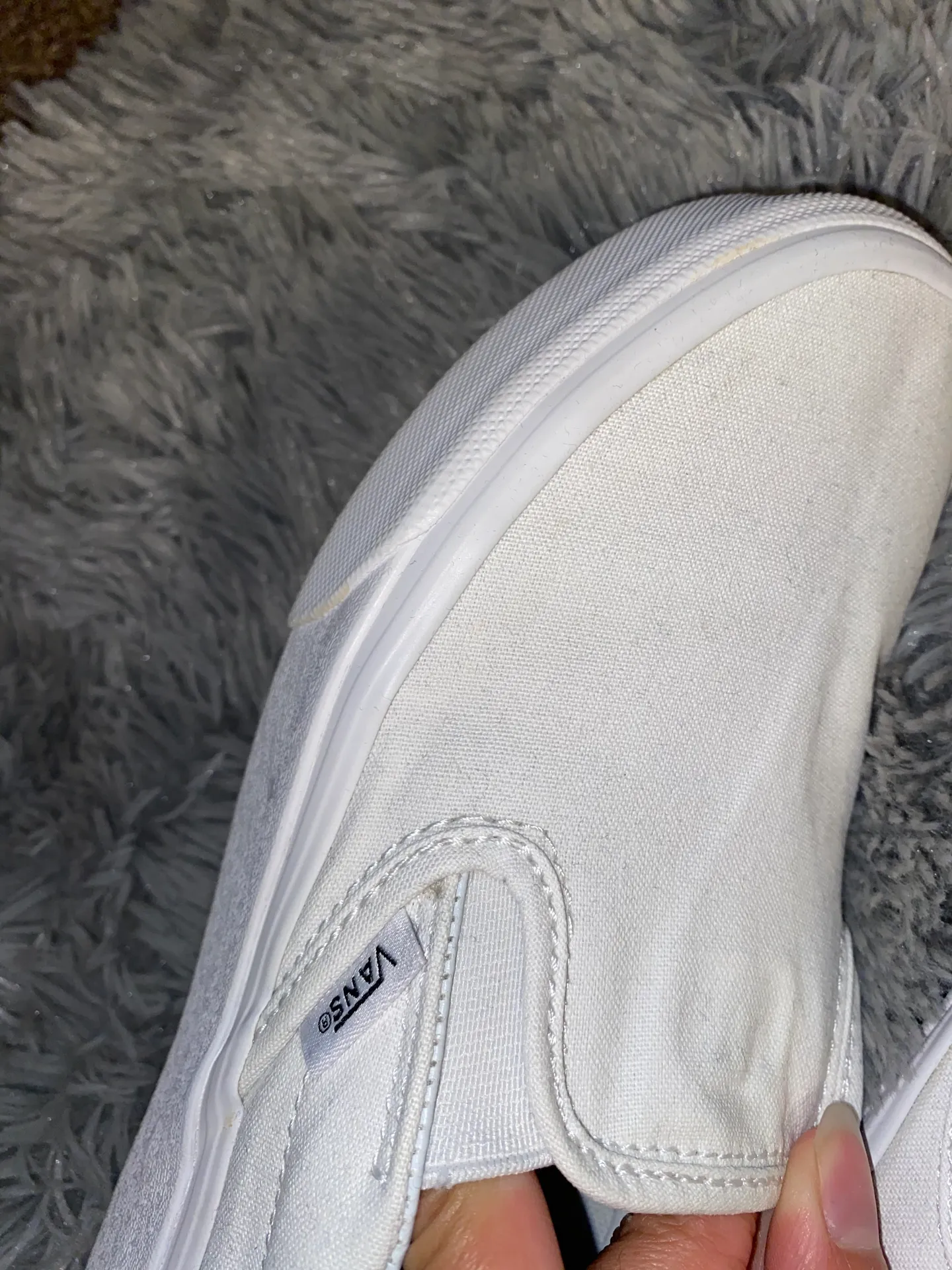 Vans White Slip-ons - Image 3