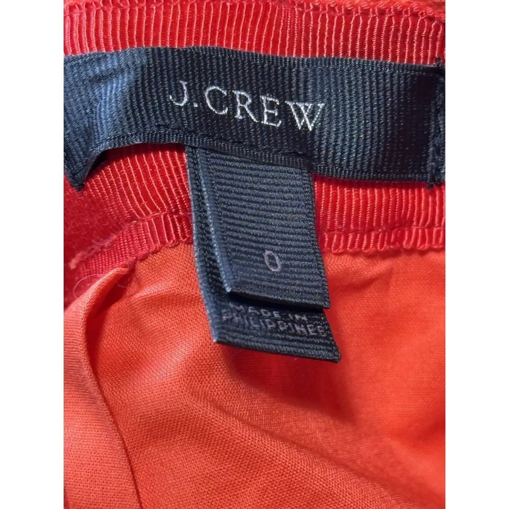 J. Crew Red Linen Skirt Size 0 Womens Mini A-Line Button Accent‎ Career - Image 7