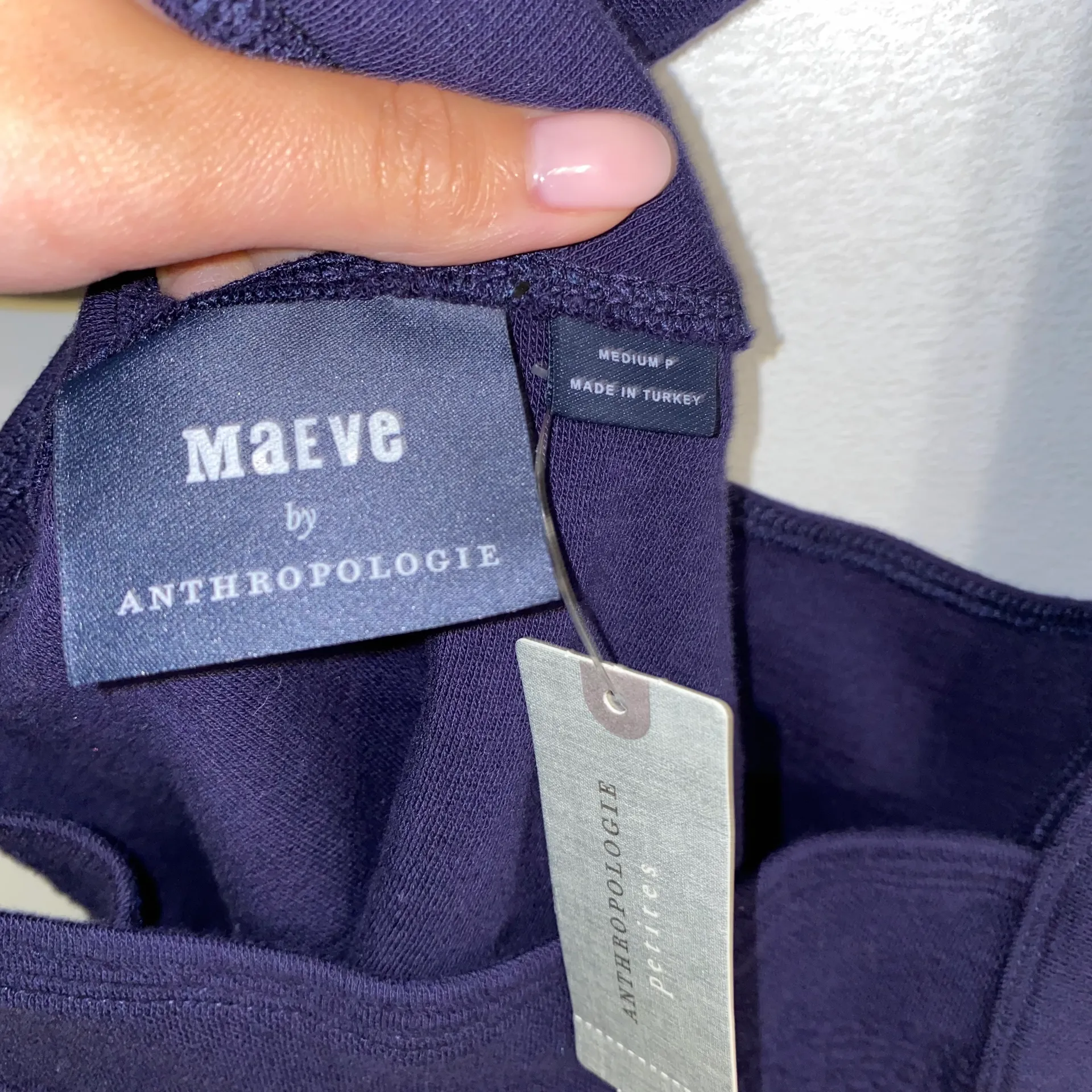NWT $68  Maeve Navy Stephie Cross Back Top MP - Image 9