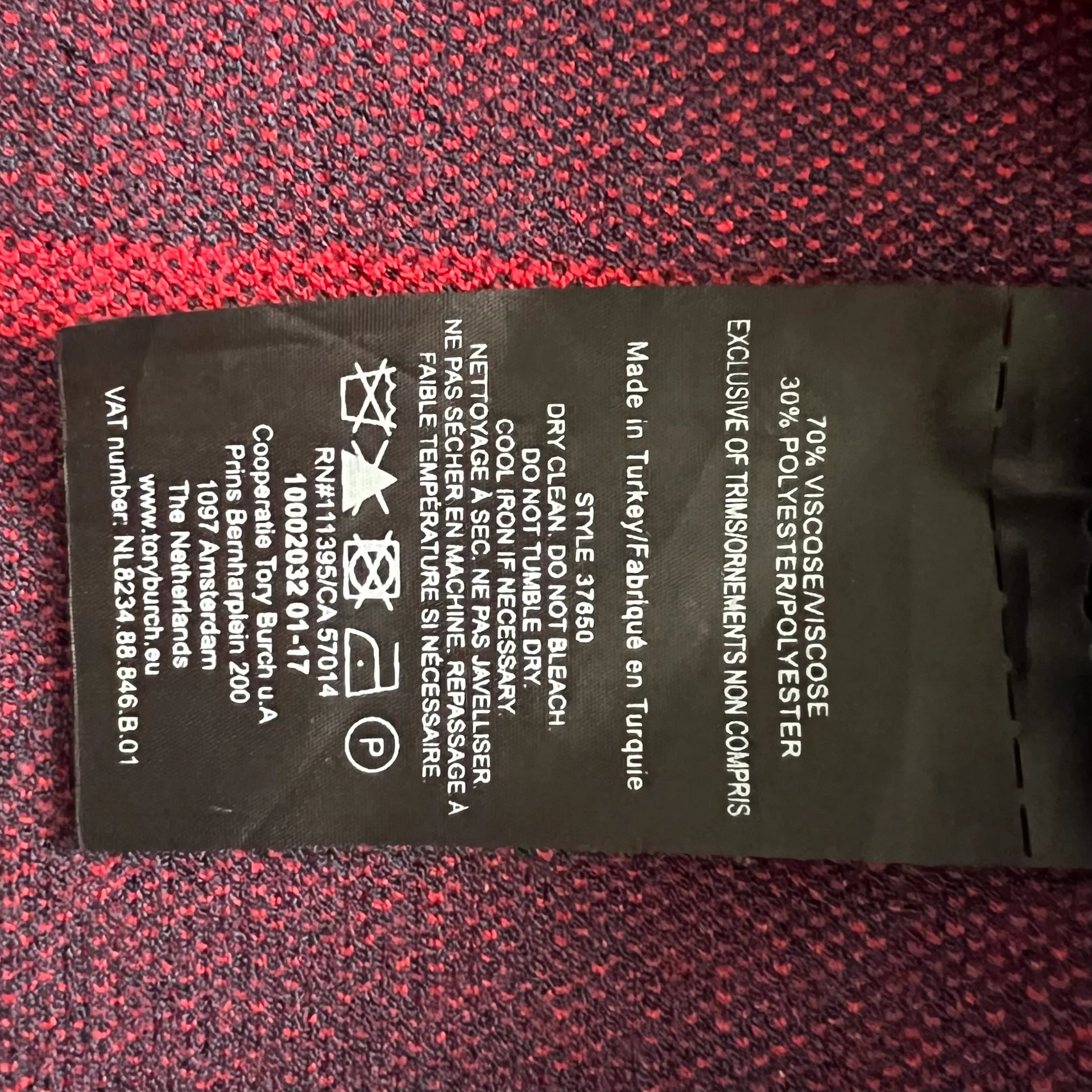 Anya Knit Faux Wrap Medium Navy Blue Nantucket Red A-Line Midi Skirt - Image 7