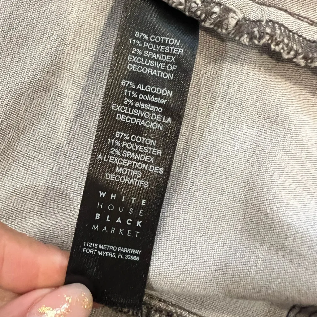 White House Black Market Moto Jacket – Size 10 – Gray – EUC - Image 8