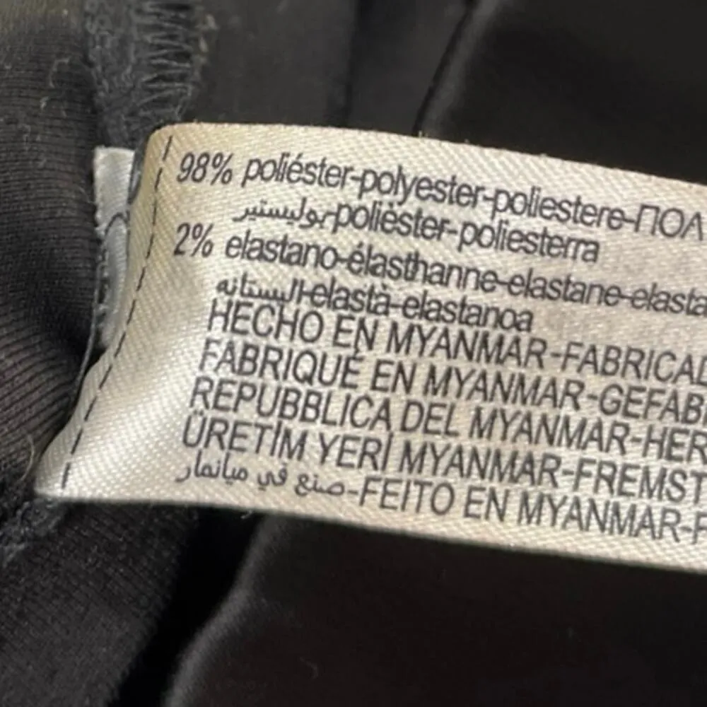 Zara Women's Black Silk Satin Wide Leg High Waist Pull On Crop Trousers Pants S - Image 6