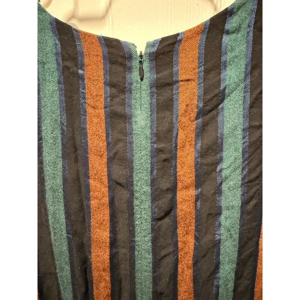 Madewell Stripe Short Sleeve Wrap Wool Blend Jumpsuit Size 0 - Image 6