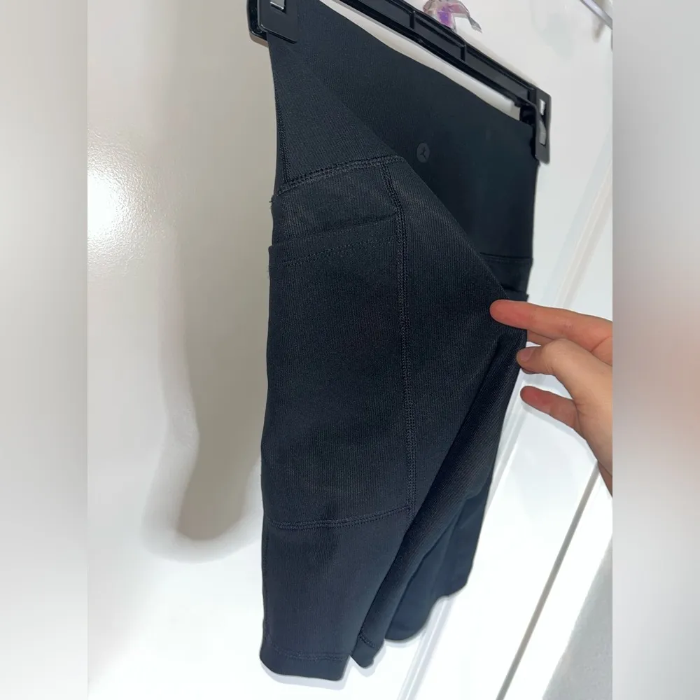 Danskin Women’s High Rise Ribbed Stretchy Pockets Shorts Adult XS Black Athletic - Image 6