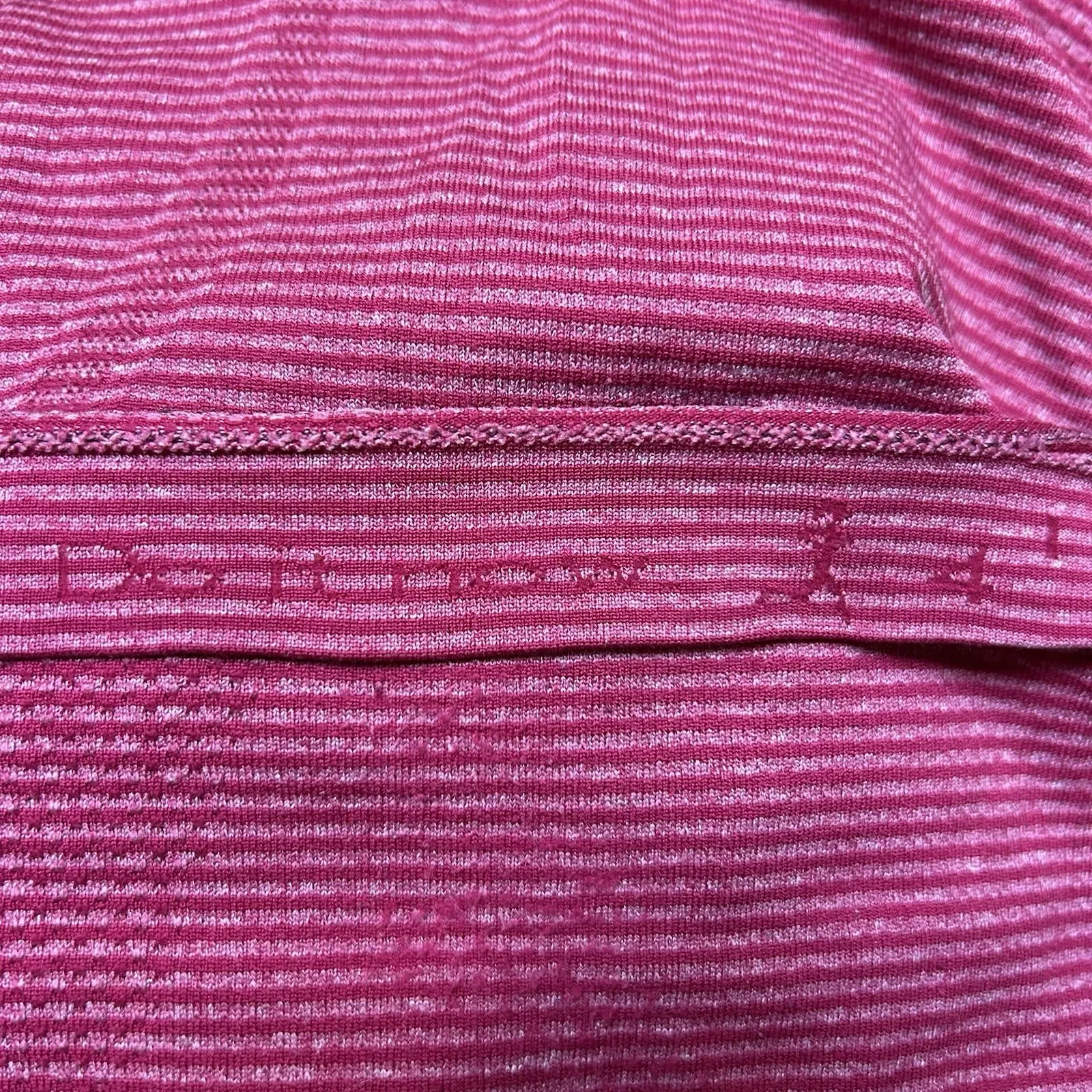 Lululemon Womens 4 Run Swiftly Tech 1/2 Zip Pullover Striped Bumble Berry FLAWED - Image 8