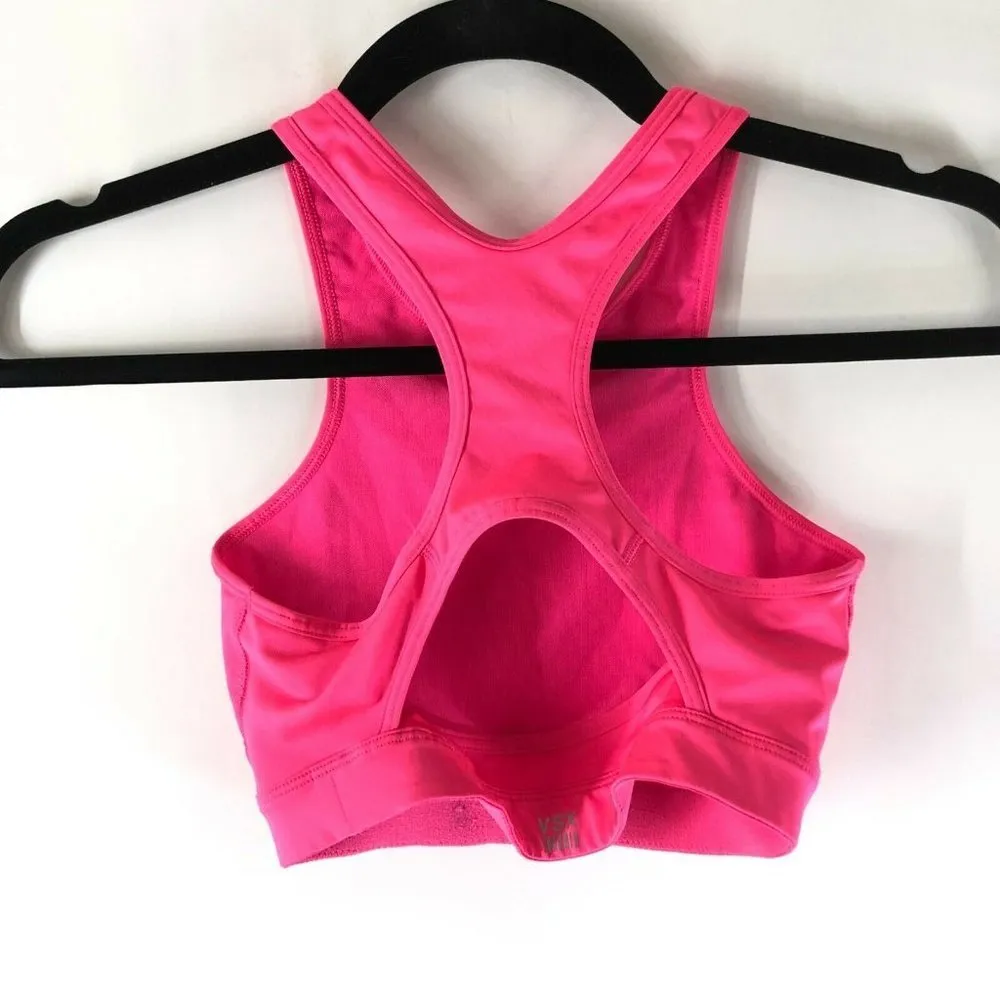 Victoria's Secret VSX Sports Bra Racerback Keyhole High Neck Pink Size XS - Image 3