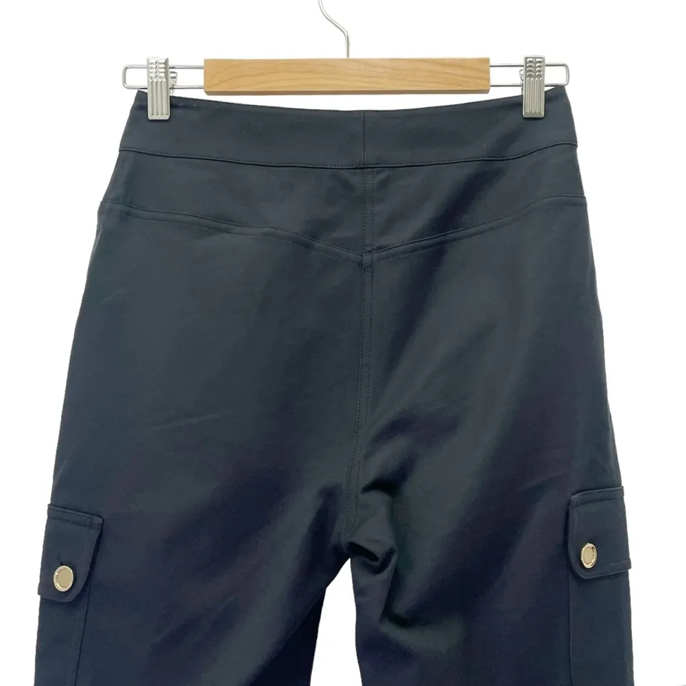 Vintage St. John Cargo Pants Black Straight Leg Cropped Trousers Women’s Size 2 - Image 5