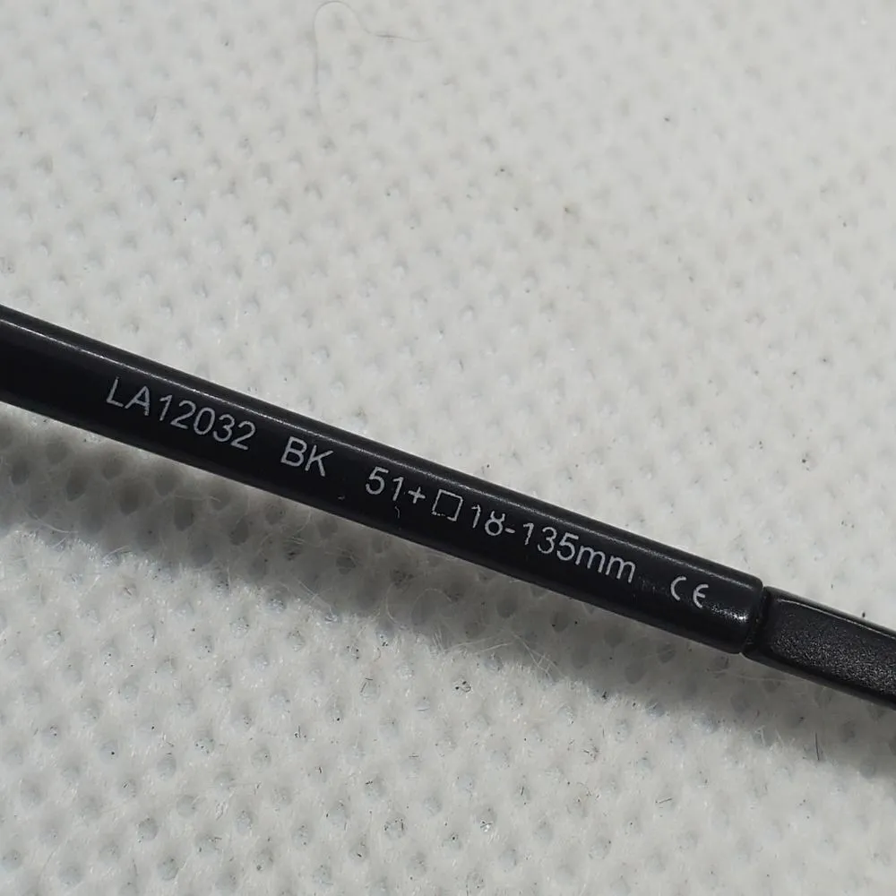 Lacoste Black Prescription Glasses Frames, Case, & Dust Bag - Image 7