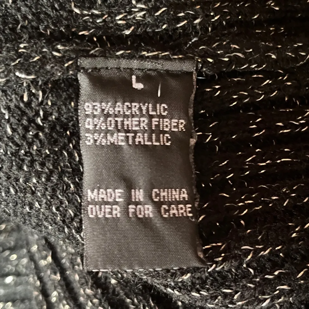 AB Studio Cowl Neck Marled Black Sweater - Image 10