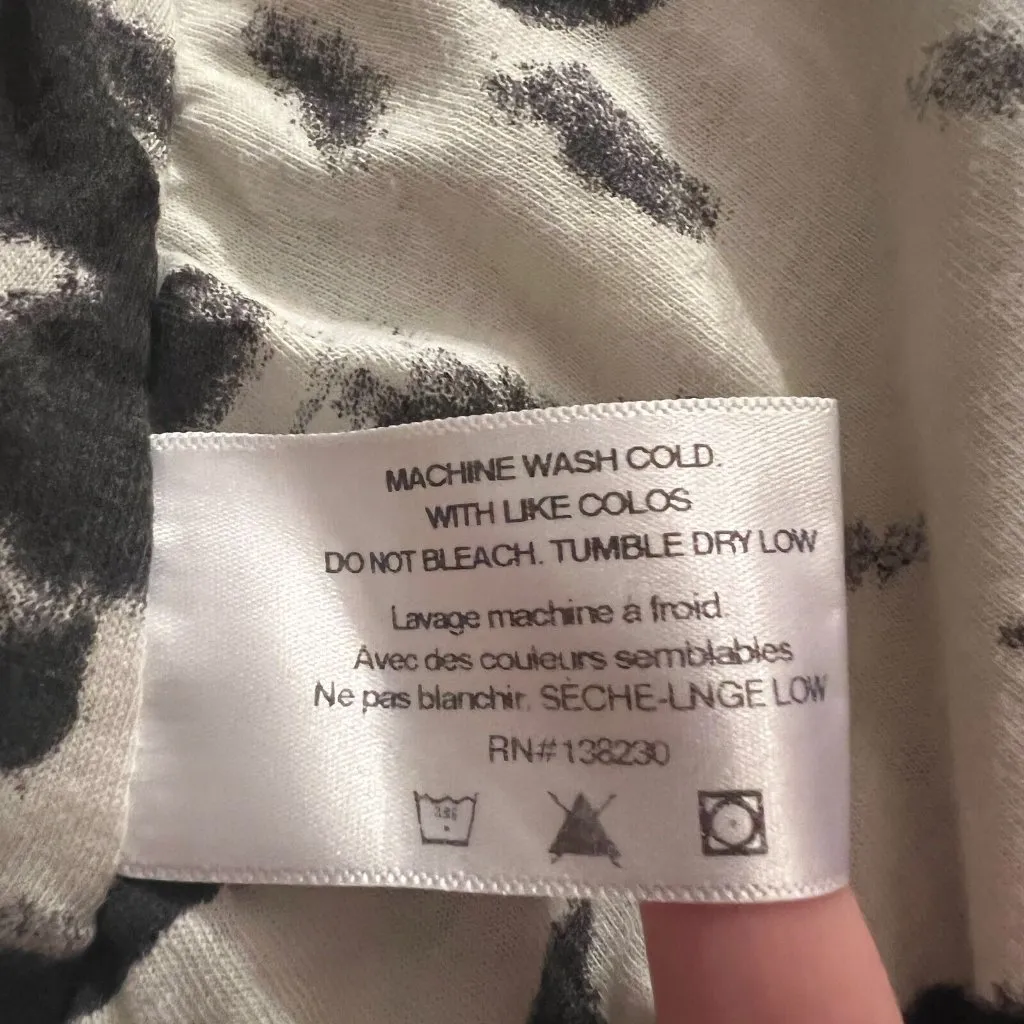 Pam & Gela Dress Womens Medium Off White‎ Gray Ruched Pleated Sheath Sleeveless - Image 9