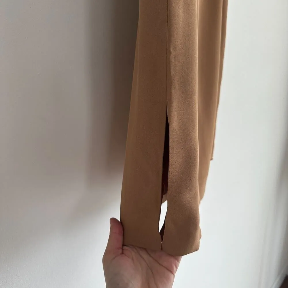Valentino Miss V Pencil Skirt 28'' Minimalist Old Money Quiet Luxury Made Italy Brown - Image 5