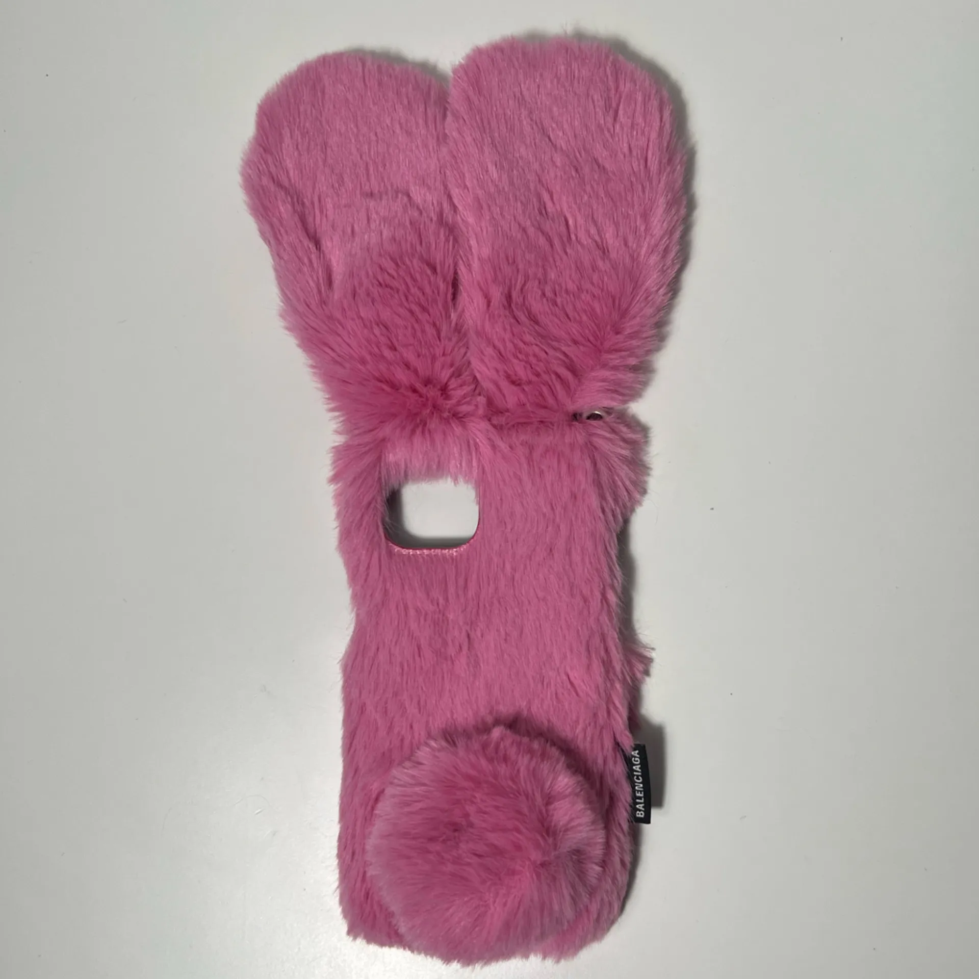 Balenciaga Fluffy Bunny Ears Crossbody iPhone 12 Cell Phone Case - Image 7