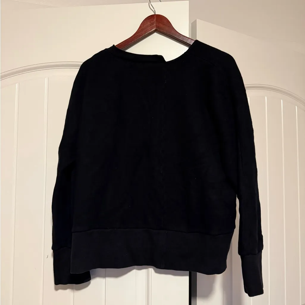 Black asymmetrical Crew Neck sweater Size M - Image 8