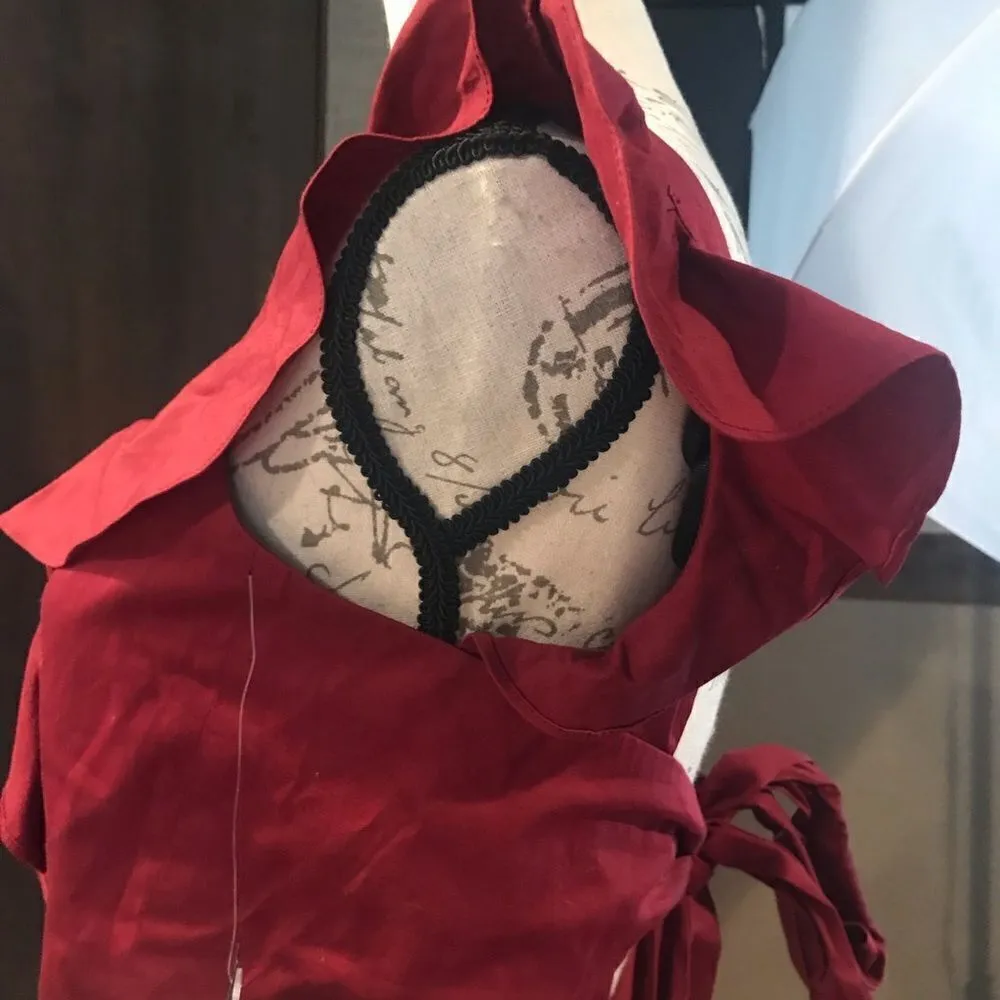 Rachael Ray Marcia Crop Top Black Cherry Size Small Red - Image 4