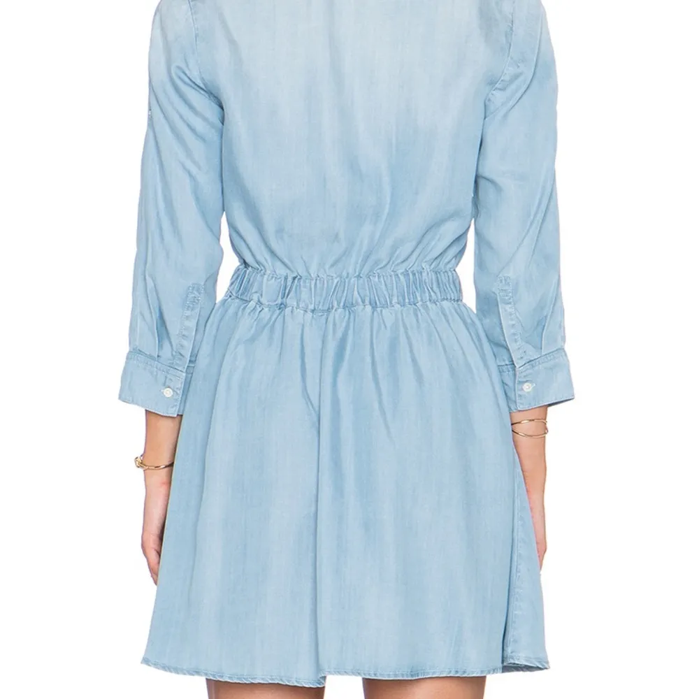 Denim open shoulder dress - Image 2