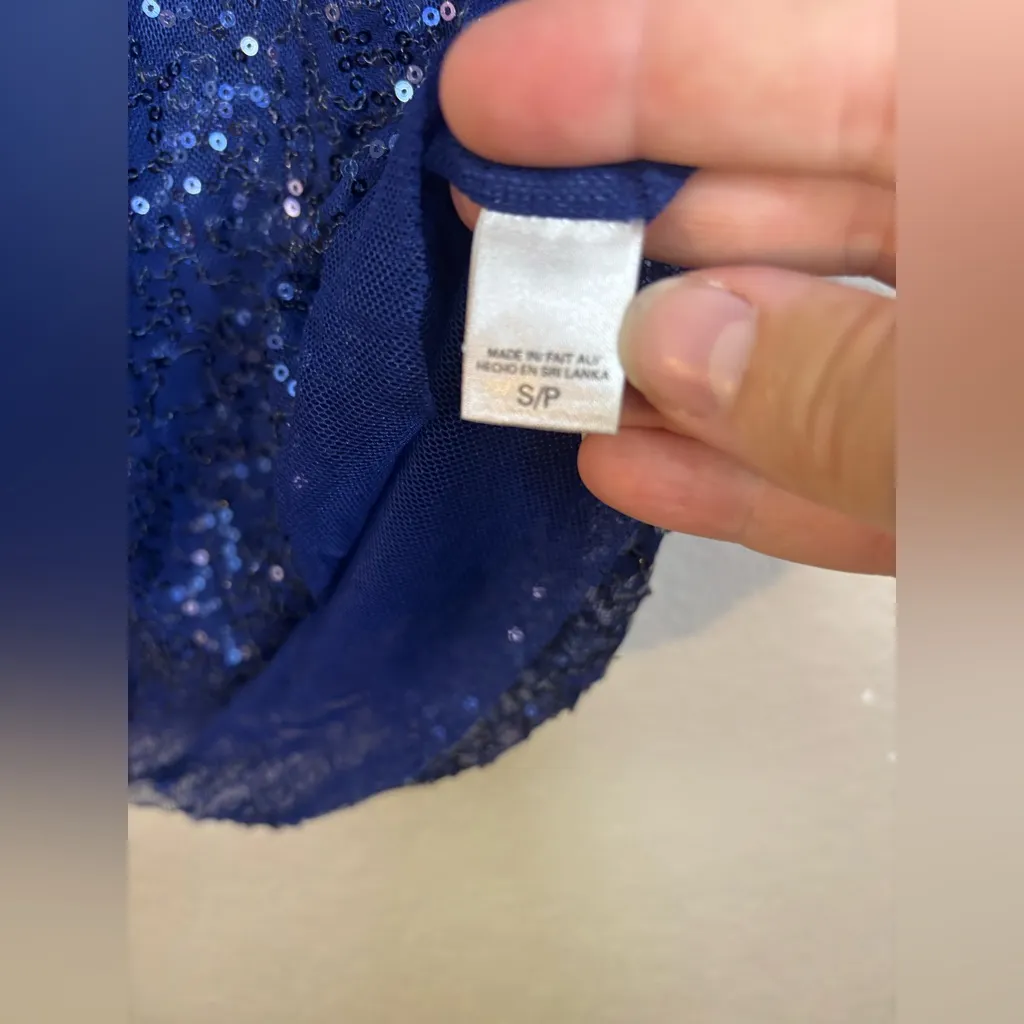 Victoria’s Secret Blue Sequin Racerback Tank Slip Dress Size S - Image 10