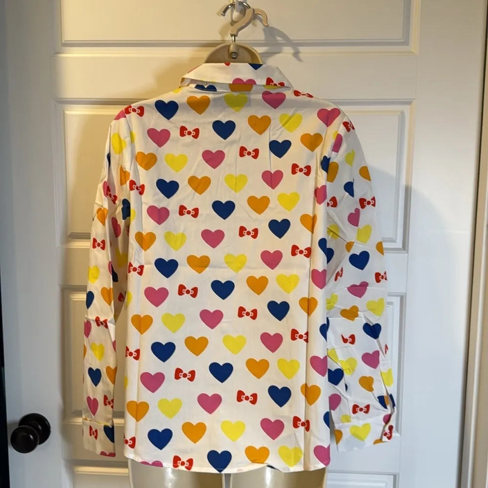 ModCloth x Hello Kitty Supercute Love Button-Up Top Medium NWT - Image 8