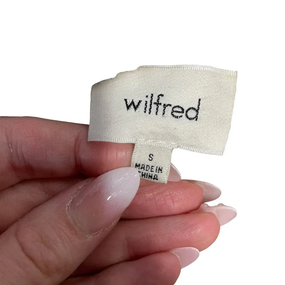 Aritzia Wilfred Camel‎ Tan V-Neck Long Sleeve Sweater Midi Dress Size Small - Image 6