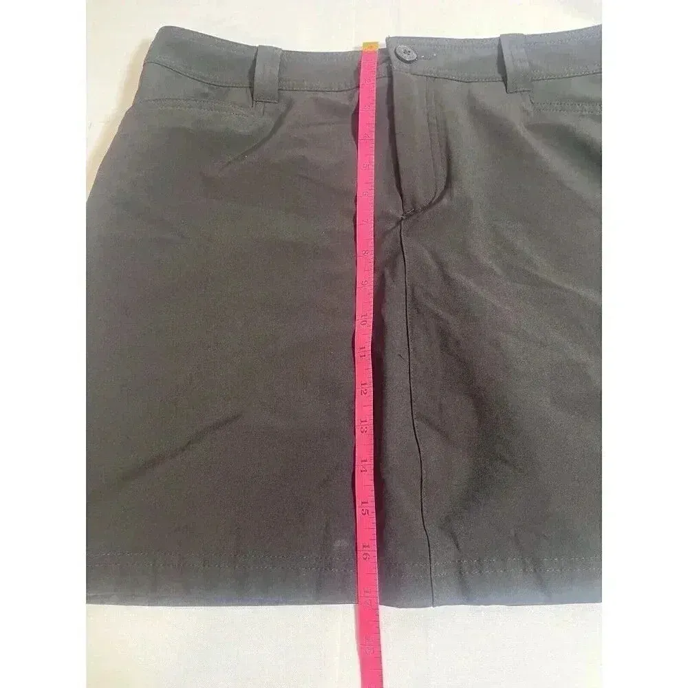 Eddie Bauer Travex Skort Skirt Solid Black Size 10 - Image 6