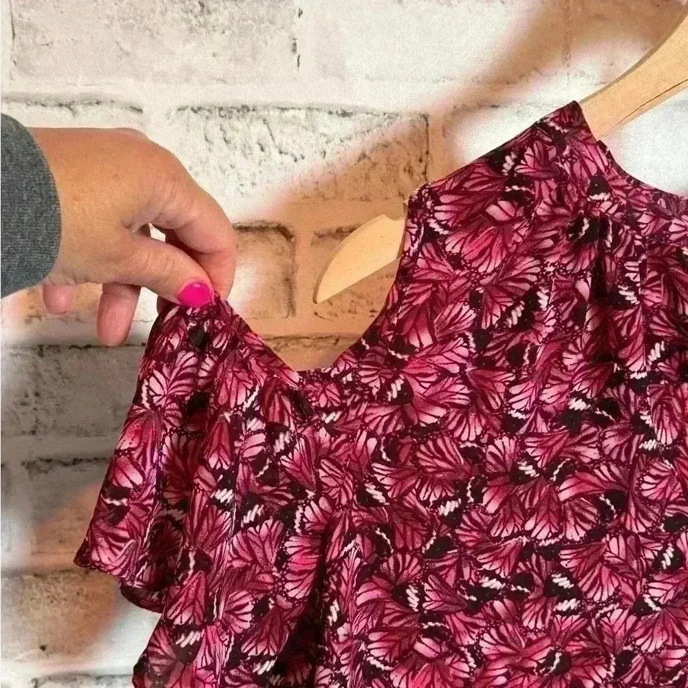 Michael‎ Kors Pink Cold Shoulder Blouse - Image 2