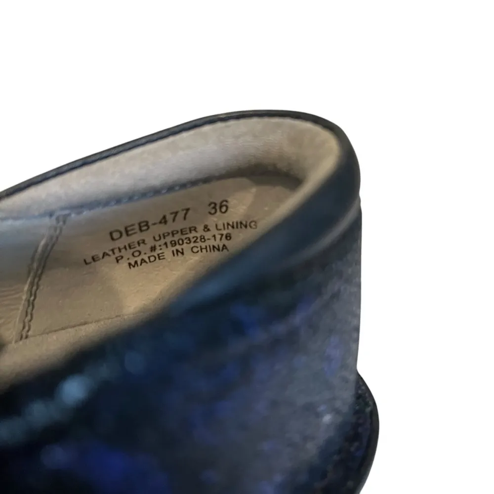 Alegria Deb-477 Black Purple Metallic Leather Slip On Clog, Sz 36 - Image 13