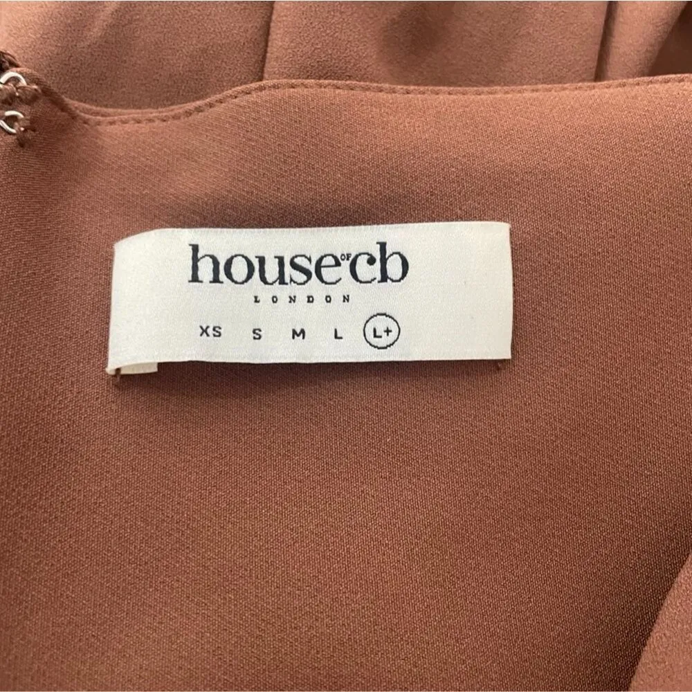 House of CB Size Large Plus XL 14 - 16  Alicia Cocoa Midi Sundress $340 - Image 9