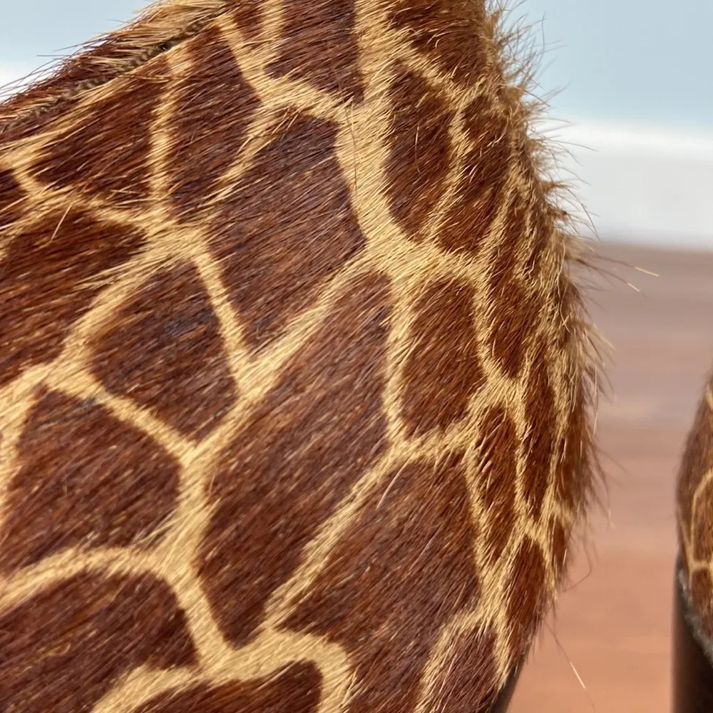 Fossil Maddox Pump Giraffe Pattern and Stacked Blocked Heel Size 9 90s - Image 3