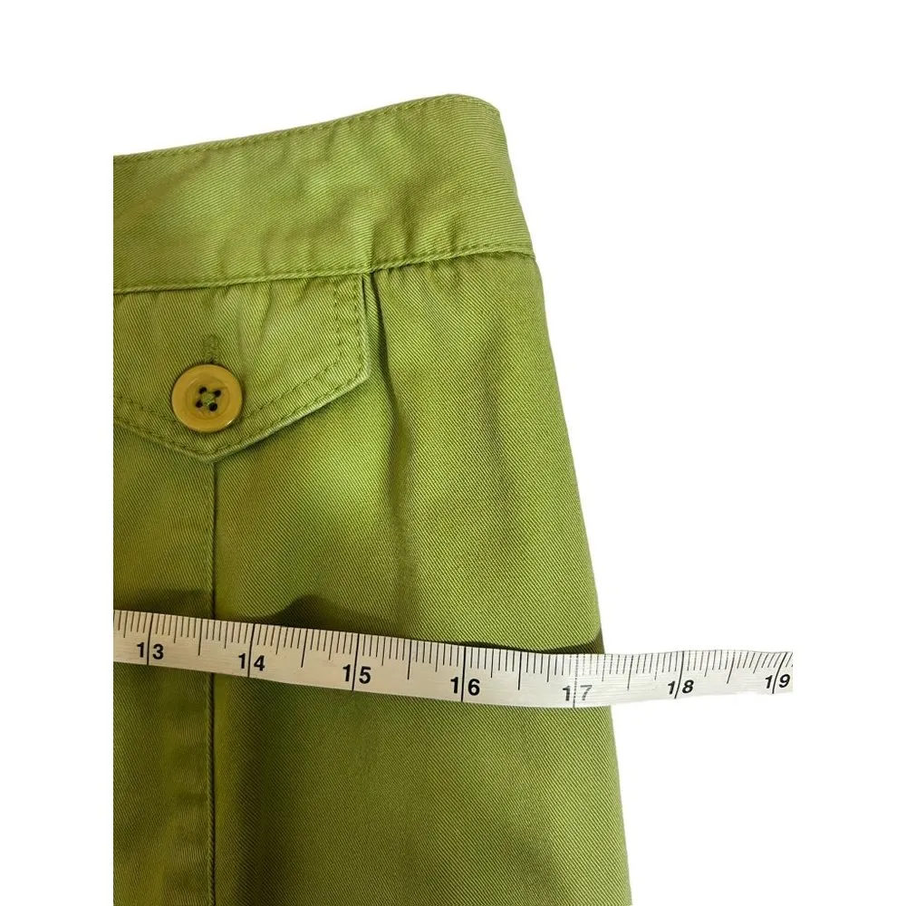Talbots Women's Light Green Cotton Mid Length Skirt - Image 5