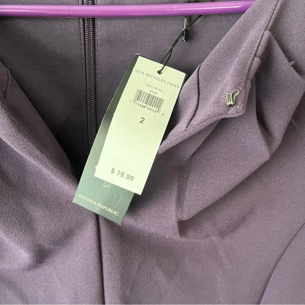 Elegant dark purple dress from Banana republic NWT size 2 - Image 3