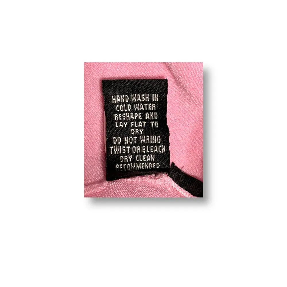 BCBGMAXAZRIA S Pink Faux Feather Trim Knit Long Sleeve Sweater Barbiecore Y2K - Image 7