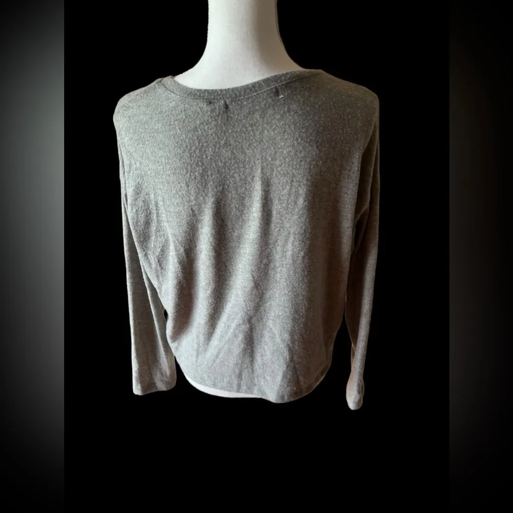 Project Social T‎ Gray Lightweight Scoop Neck Pullover Sweater Casual Soft Knit - Image 3