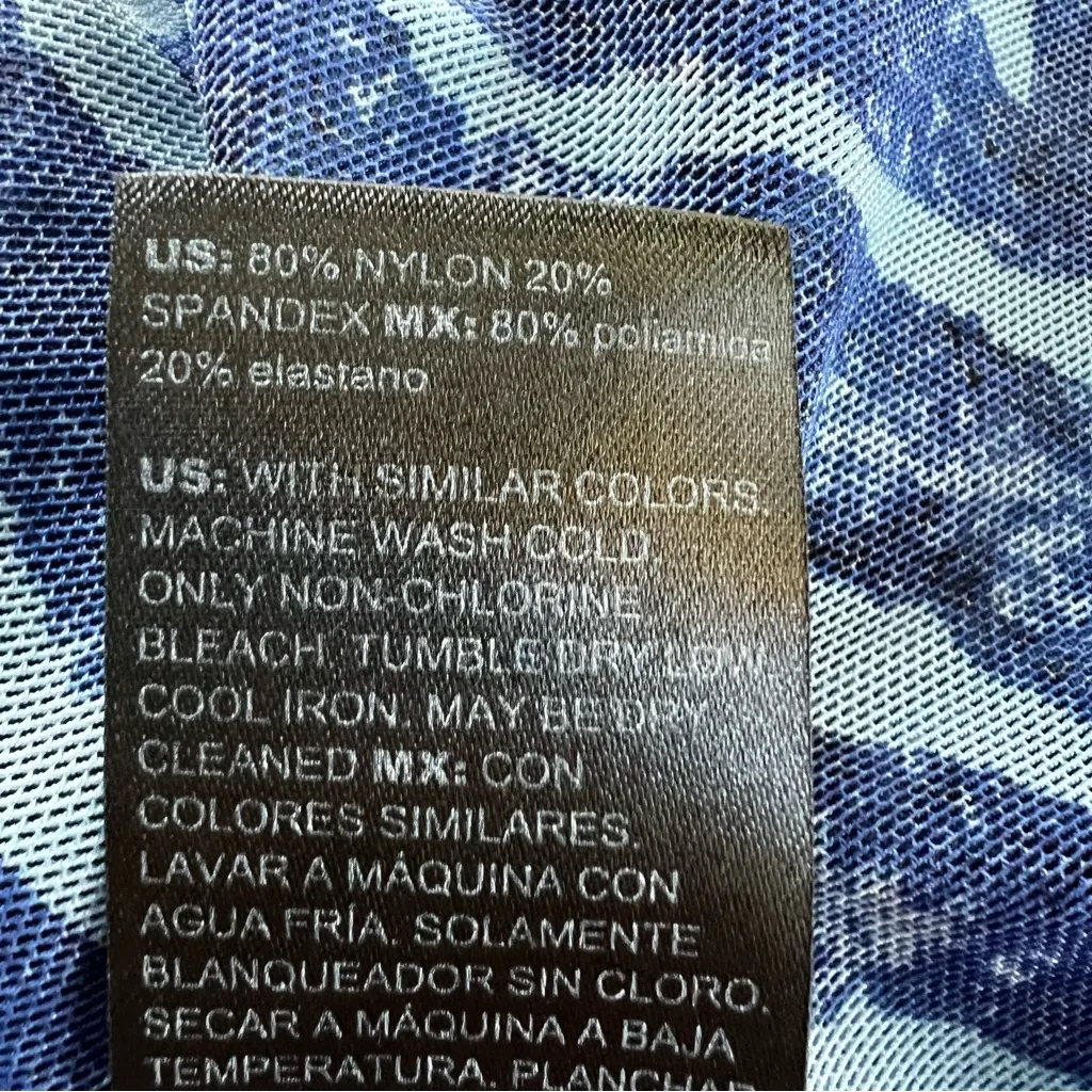 WHBM Blue Sheer Long Sleeve Mesh Turtleneck Top S - Image 15