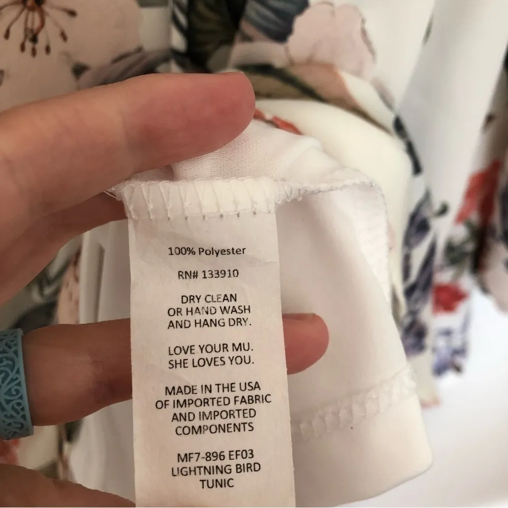 Show Me Your Mumu Lightning Bird Tunic Enchanted Florist Lace Up Floral Top XS - Image 6