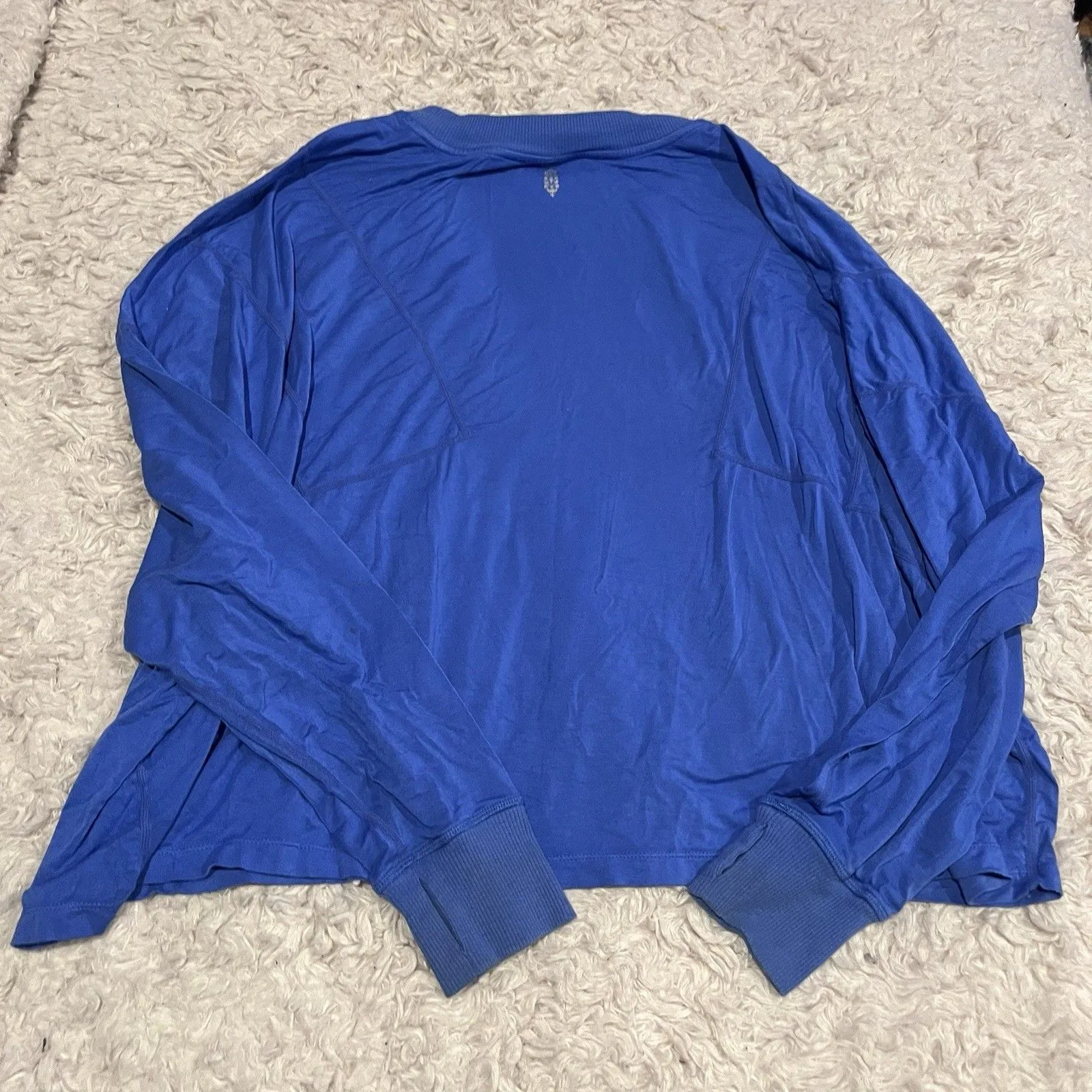 Free People Movement T-Shirt Womens Blue S Oversized Dolman Sleeve Relaxed Fit - Image 7