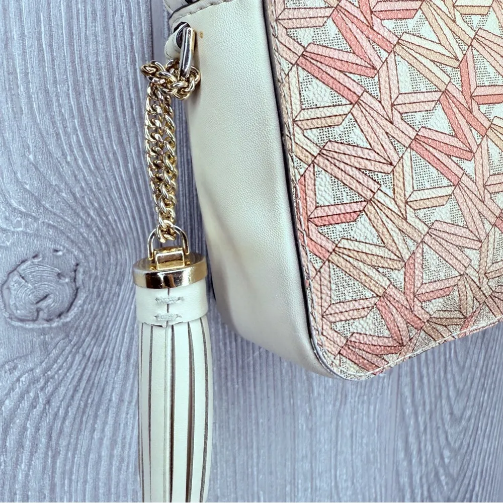 Michael Kors Jet Set Camera Shoulder Bag Rose gold Multi color purse adjustable - Image 9