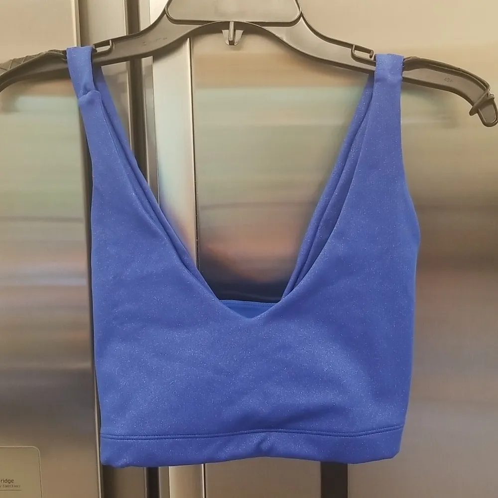 💕CARBON38💕 Shine Powder Set Cross Back Bra + 7/8 Legging Cobalt Blue Large NWT - Image 13