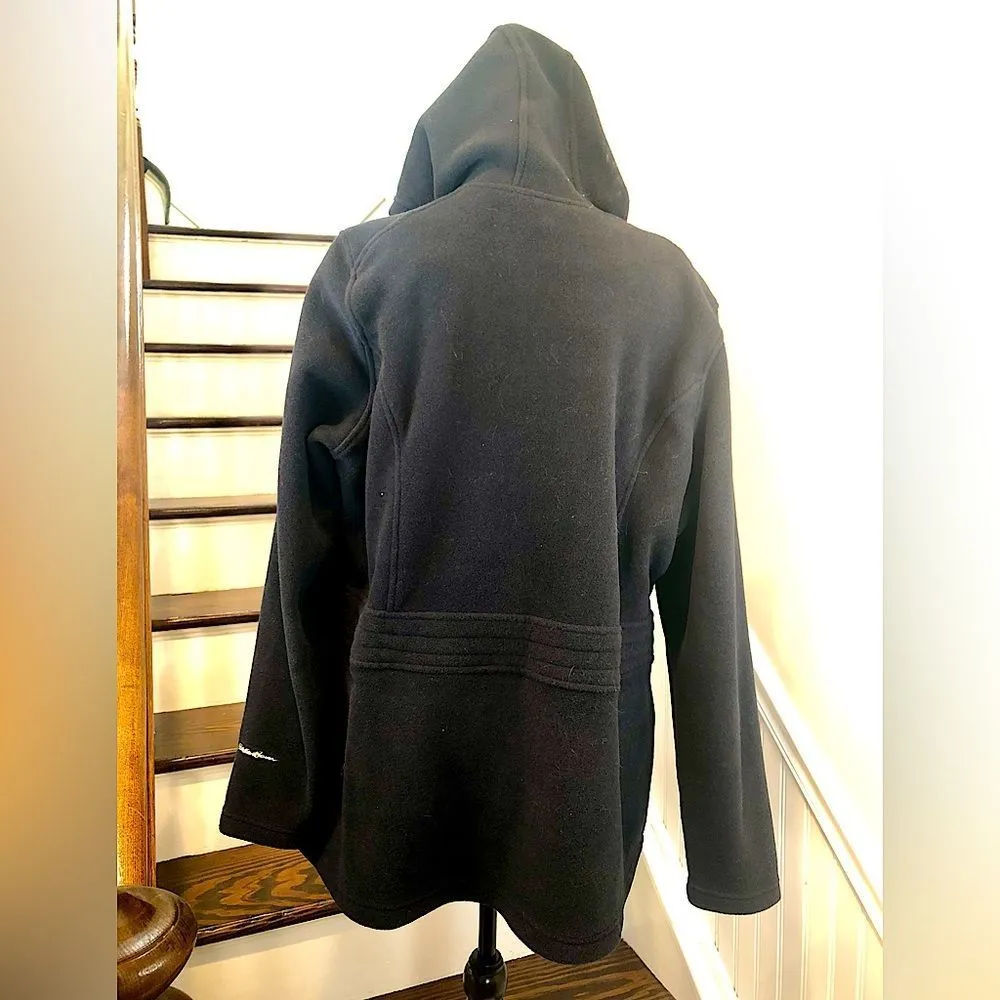 EDDIE BAUER CLASSIC 200 Black Parka Full Zipper Hooded Fleece Sz XXL NWT - Image 7