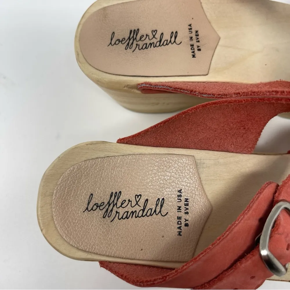Loeffler Randal Heart LR Lotte Slip-on Knot Clog in Coral teen sz 35 - Image 3