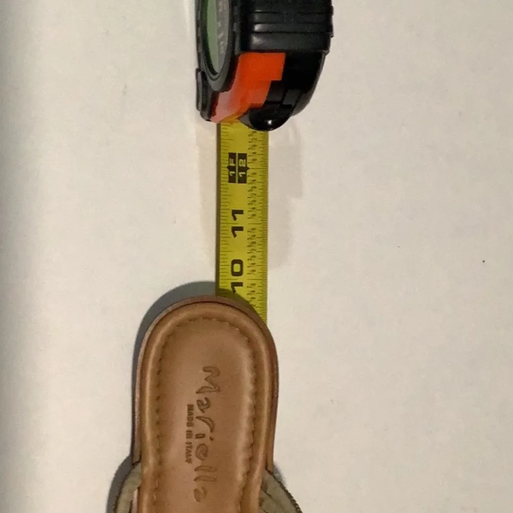 NWOB MARELLA Rhinestone AccentRose Gold Leather Sandals Sz 9 - Image 9