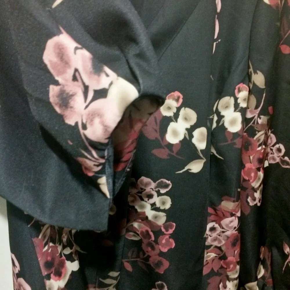 NEW Alfani women's XL stretch 3/4 balloon sleeve WATERDROP BUDS vneck jacket NWD - Image 6